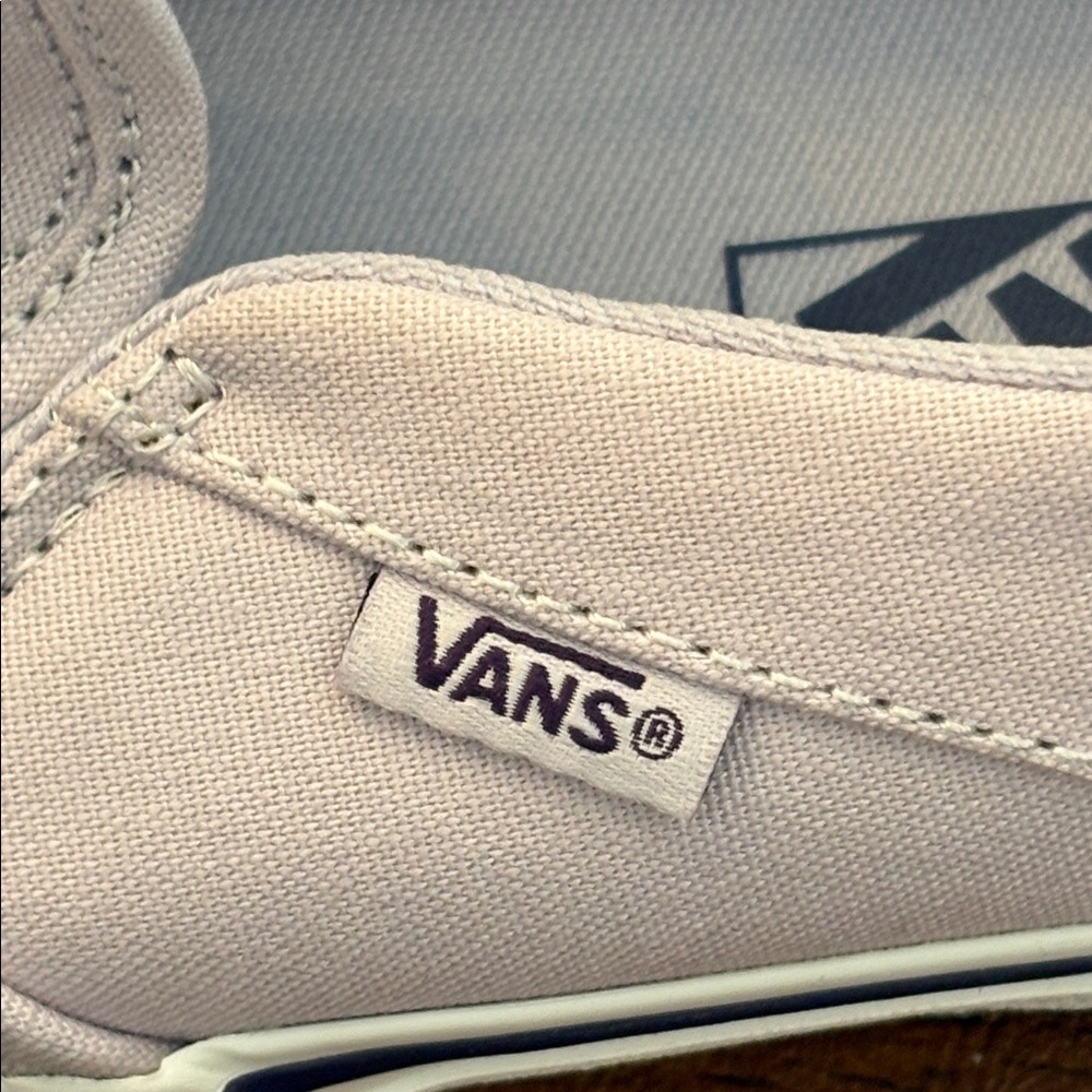 Vans Asher Mono Embroidery Lilac Slip On Women’s Shoes - Picture 12 of 14